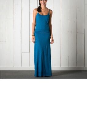 Toad&Co Teal Spaghetti-Strap Maxi Dress built in bra
